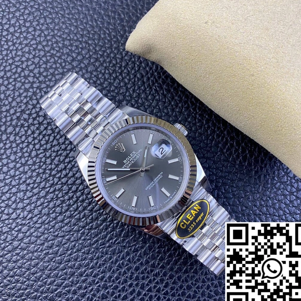 WaterResistant Dial Steel Grey Rolex Clean 848 M126334-0014 Datejust Factory 904L Stainless 0731
